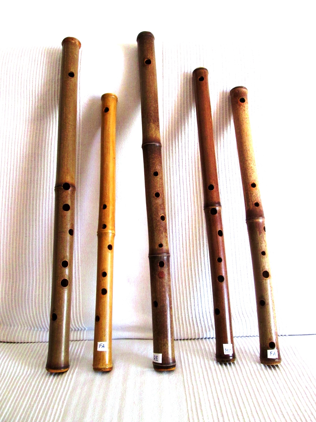 Bamboo transverse flutes in Italy (Florence) Bambus Querflöten in
